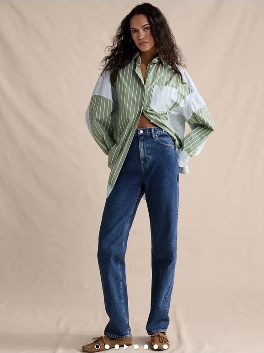 Banana Republic Straight-Leg Jeans in Dark Blue Wash